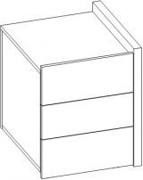 Charisma CHMP3D прав Орех лион Тумба мобильная 3 ящика правая