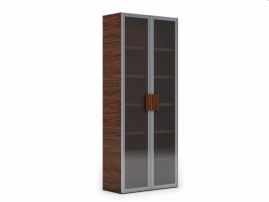KYU KY 1215G TA17A/TA14B Эбони Шкаф двухдверный со стеклянным фасадом