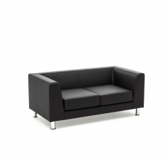 EVA 2 Dakota black Dollaro 501 black EVA Диван 2 места, кожа + кожзам
