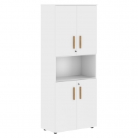 Forta FHC 80.4(Z) Белый премиум Шкаф с 2-мя комплектами глухих малых дверей
