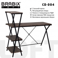 BRABIX LOFT CD-004 Мореный дуб Стол на металлокаркасе