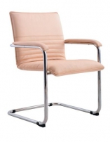 Синди D40 Абрикосовое Кресло со средней спинкой на полозьях