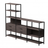 Everprof EVO №11 Дуб Пасадена Черный Everprof EVO №11 Дуб Пасадена Черный Набор стеллажных систем