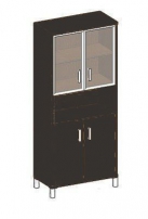 В430.10 Венге магия Стеллаж стекло тонированное