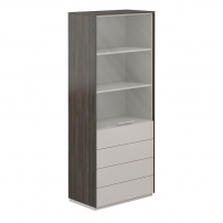 Atlas NZ-0322.BT.GS Бренсон Трюфель Серый камень Шкаф высокий