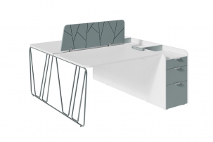 ART902.U604 Композиция бенч с ажурной ногой и тумбами