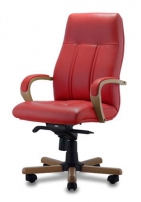 Босс D100 Красное Кресло с высокой спинкой на крестовине