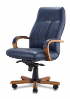 Босс D100 Бриллиантовое синее Кресло с высокой спинкой на крестовине