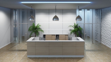 Reception Steel №2 Дуб светлый Комплект мебели для ресепшн