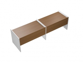 Profiquadro КВ 1204-2 БН Орех ногаро/белый премиум Profiquadro КВ 1204-2 БН Орех ногаро/белый премиум Рабочая станция