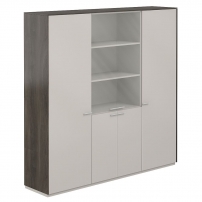 Atlas NZ-0313+NZ-0331+NZ-0313.BT.GS Бренсон Трюфель Серый камень Шкаф высокий тройной с отделением для одежды