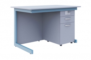 для кабинета физики/ химии/ биологии Голубой/Серый Стол преподавателя