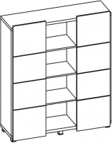 Charisma CH4C150 Орех лион Шкаф высокий