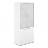 AG.210.WH.WH.WH.GALM AG.210.WH.WH.WH.GALM Шкаф 5 ур. 800х400х1833 со стеклом матовым в раме цвет алюминий
