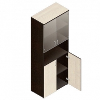 Р.Ш-4СТ Венге/Дуб Шкаф для документов с тонированными стеклами
