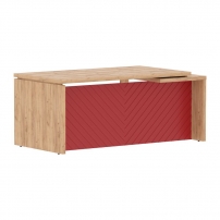 Torr LUX TLCT 189 L Дуб Бофорд Красный Стол руководителя левый