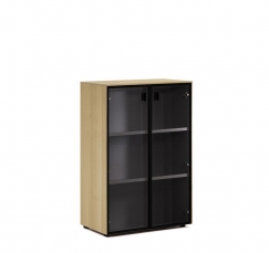 ENZO 109 712 ECL-L 01 Светлый эвкалипт Черный Шкаф-витрина