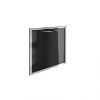 YALTA LT-S4R Л black Дверь стекло в раме