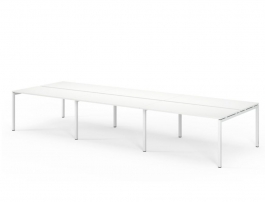 TOUR L bench 360x143 W3 Белый Бенч на 6 рабочих мест