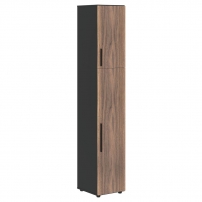 VELION VENEER VRHCS 40.3 R Американский орех Яшма черная Шкаф-колонка с глухими малыми и средними дверьми (правый)