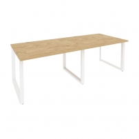 ONIX O.MO-PRG-2.2 Тиквуд Светлый/Белый ONIX O.MO-PRG-2.2 Тиквуд Светлый/Белый Стол переговорный (2 столешницы)