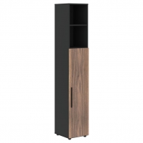 VELION VENEER VRHCS 40.6 R Американский орех Яшма черная Шкаф-колонка с глухой средней дверью (правый)