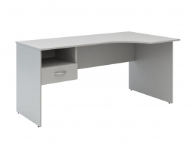 SET160-1 R c подвесной тумбой Серый Стол письменный правый