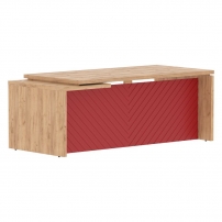 Torr LUX TLCT 209 R Дуб Бофорд Красный Стол руководителя правый