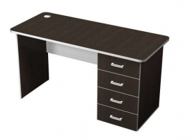 ПСт1.16Л дуб млечный/серый Стол письменный с тумбой (левый)