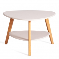 FABIO мдф, 77х78х50 см, крем/дуб светлый Журнальный стол