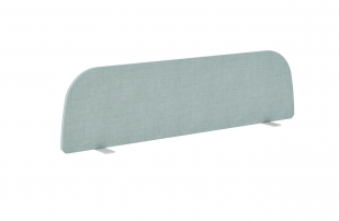 ECO504.ZEL Экран фронтальный 1400 тканевый Moz+белый кант (одинарной стол) с креплением