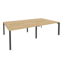 ONIX O.MP-D.RS-4.3.8 Тиквуд Светлый/Антрацит Рабочая станция на П-образном м/к