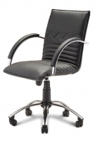 Синди D80 Черное Синди D80 Черное Кресло со средней спинкой на крестовине