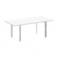 ONIX DIRECT LUX M-O.MP-PRG-19 Белый бриллиант Стол переговорный на П-образном м/к
