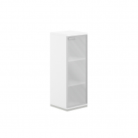AG.205.WH.WH.GALM.R AG.205.WH.WH.GALM.R Шкаф 3 ур. 400х400х1111 со стеклом матовым в раме цвет алюминий
