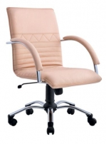 Синди D80 Абрикосовое Кресло со средней спинкой на крестовине