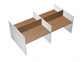 Profiquadro КВ 1411-2 БН Орех ногаро/белый премиум Profiquadro КВ 1411-2 БН Орех ногаро/белый премиум Рабочая станция