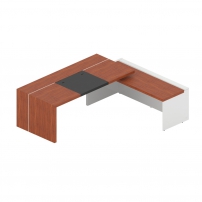 AN-200.2 R Орех тангенциальный/белый Стол руководителя