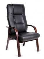 BONN AD кожа Бежевая-дерево Орех Тай Кресло руководителя