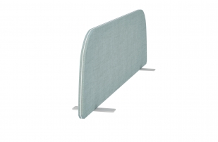 ECO501.ZEL Экран фронтальный 1400 тканевый Moz+белый кант (двойной стол) с креплением