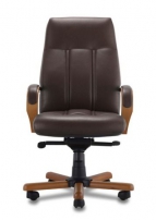 Босс D100 Кофейное Кресло с высокой спинкой на крестовине