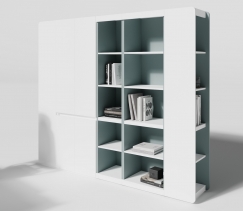 ART905.U604 Композиция шкаф высокий со стеллажами