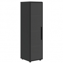 VELION VENEER VRMCS 40.2 L Яшма черная Шкаф-колонка со стеклянной дверью в металлической раме (левый)