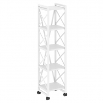 LOFT VR.L-MST.K-5.4 Металл белый Белый Бриллиант LOFT VR.L-MST.K-5.4 Металл белый Белый Бриллиант Стеллаж на колесных опорах - 5 полок
