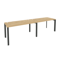 ONIX O.MP-RS-2.3.7 Тиквуд Светлый/Антрацит Рабочая станция на П-образном м/к