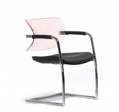 AIRE JR 406B Дым прозрачный кожа Стул