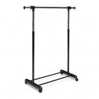 NY-3294 металл, 84-125*43*102-167см, хром/черный Вешалка