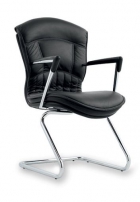 Танго D40 Черное Танго D40 Черное Кресло со средней спинкой на полозьях