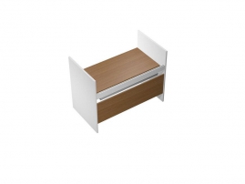 Profiquadro КВ 1210 БН Орех ногаро/белый премиум Profiquadro КВ 1210 БН Орех ногаро/белый премиум Стол письменный c ProSystem