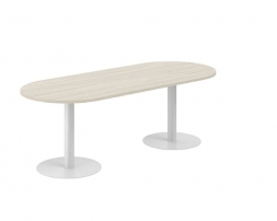 Sigma SG.280.OL.GR Дуб светлый Серебряный металлик Стол переговорный овальный